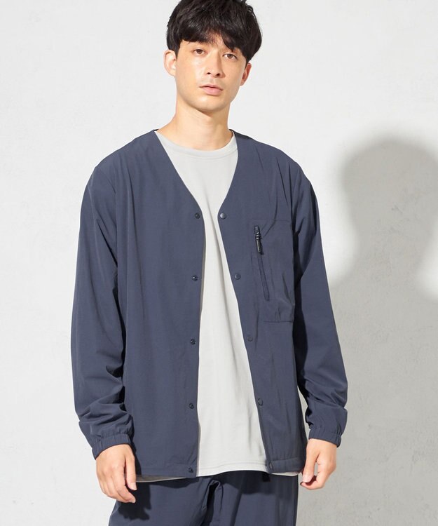 SHARE PARK MENS 【UNISEX】撥水加工 フレックスカーディガン（L・XLサイズ） アッシュネイビー