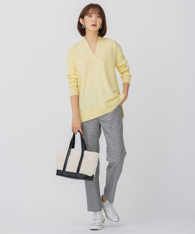 23区 ボアフリース トートバッグ ブラック系