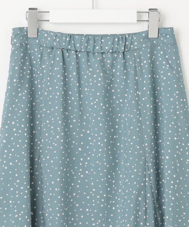 J.PRESS LADIES S 【洗える・イージーケア】スパンローンランダムドット スカート スモーキーグリーン系5