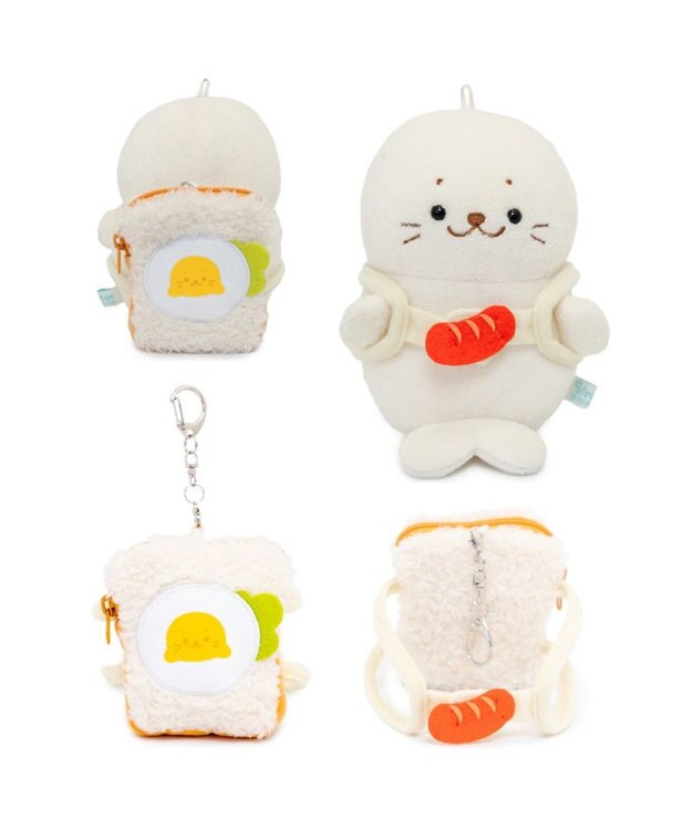 Mother garden しろたん ついてきちゃうしろたん マスコット専用リュック 《目玉焼きトースト》 単品 目玉焼きトースト