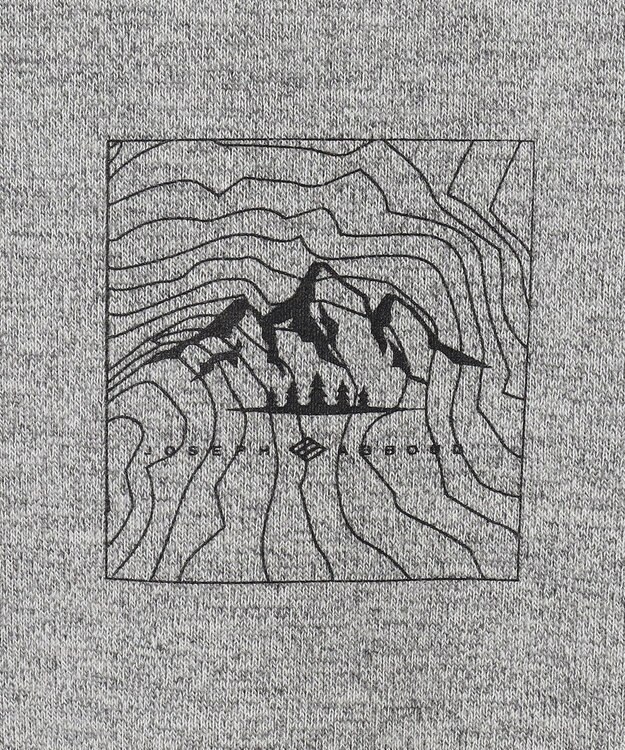 JOSEPH ABBOUD MOUNTAIN 【吸水速乾/消臭性】デオドライ天竺 ロングスリーブ Tシャツ ライトグレー系