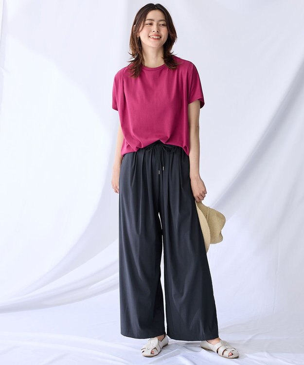 ANY エニィファンクションフレンチスリーブTシャツ ピンク