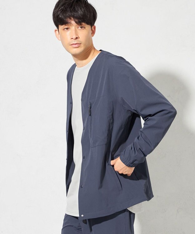 SHARE PARK MENS 【UNISEX】撥水加工 フレックスカーディガン（L・XLサイズ） アッシュネイビー
