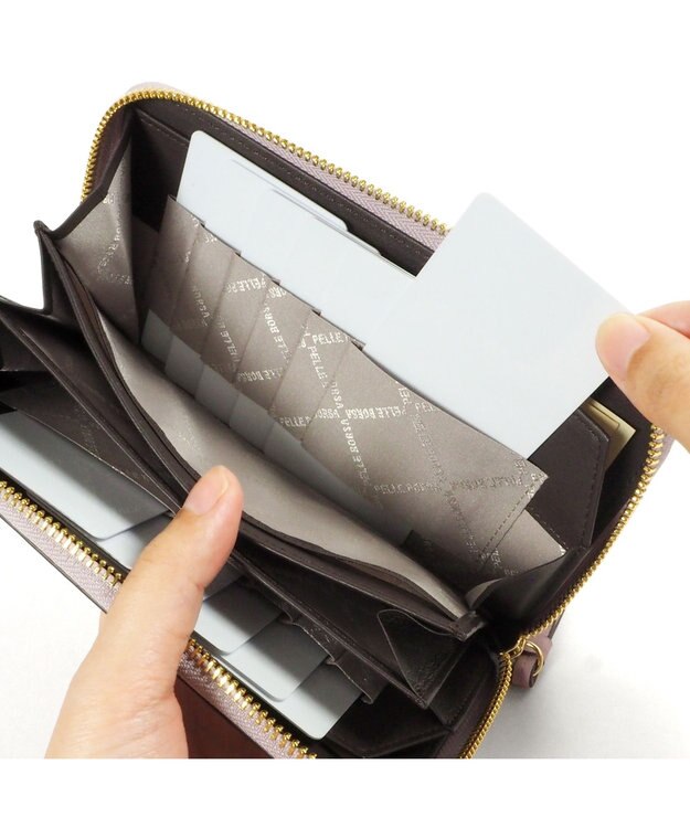 PELLE BORSA コンパクトラウンド長財布 Playful Goods プレイフルグッズ 4864 ライラック