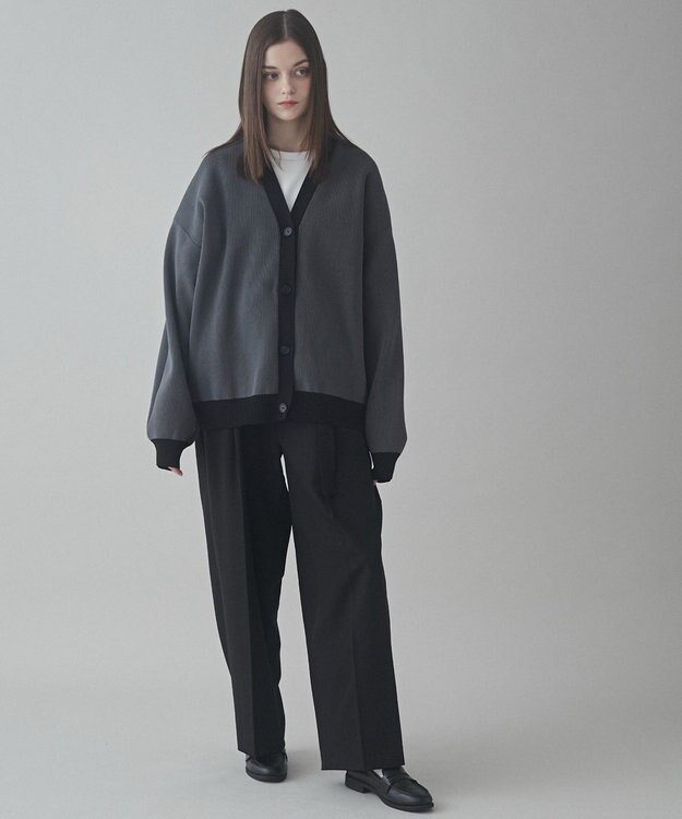 WEGO クリアライトリバーシブルカーディガン ブラック