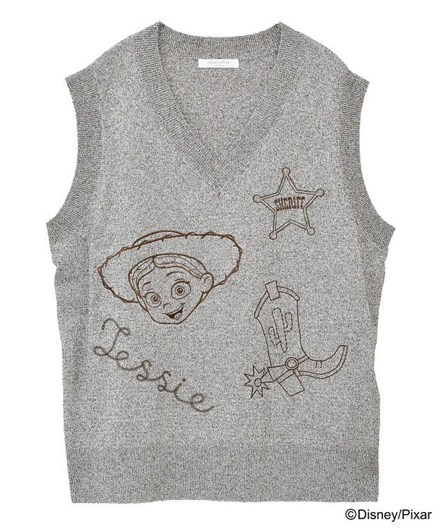 Green Parks ＴＯＹ　ＳＴＯＲＹ　／　刺繍Ｖネックニットベスト Brown