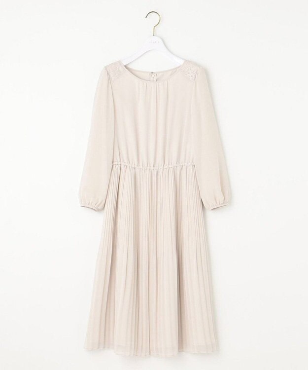 ANY SIS S 【洗える】フェミニンプリーツ ワンピース ライトベージュ