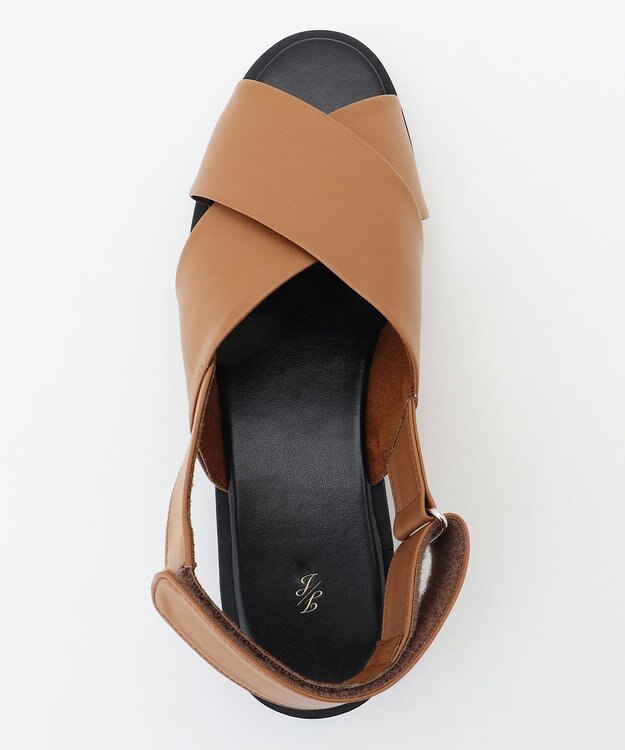 自由区 【カタログ掲載】ワイドクロス サンダル ブラウン