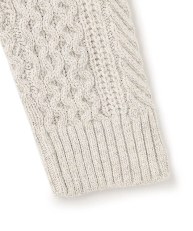 JOSEPH HOMME ヴィスコースメランジケーブル  クルーネック ホワイト系