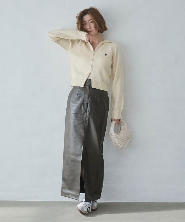 WEGO 【新色追加】別注USPOLOWZIPニットPK ホワイトアイボリー