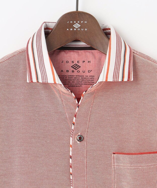 JOSEPH ABBOUD 【カラー豊富】人気！オーガニックコットン使用 ダディポロシャツ レッド系