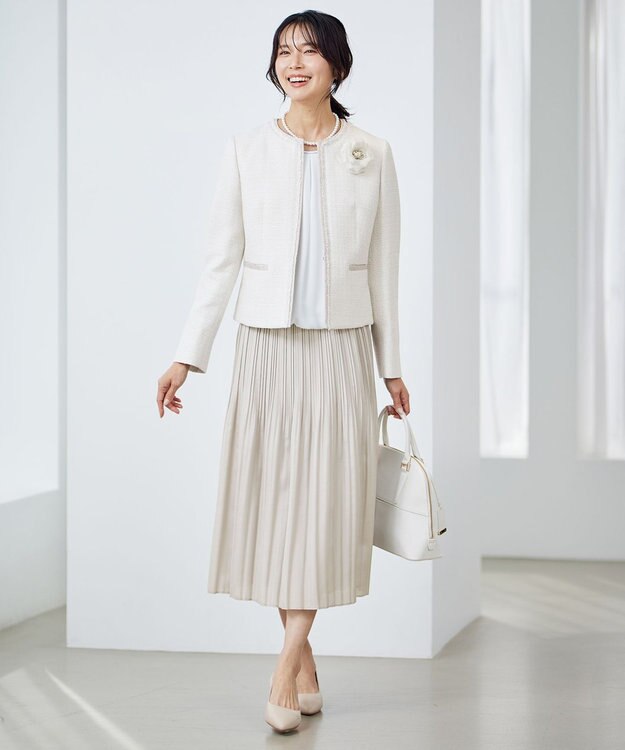 23区 サブバッグ付き2WAY トートバッグ ホワイト系