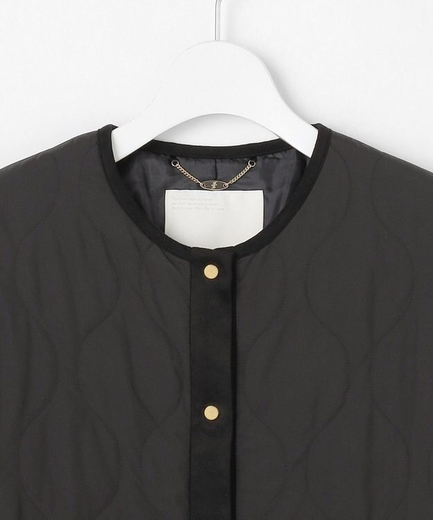 自由区 【洗える】パディングキルト アウター ブラック