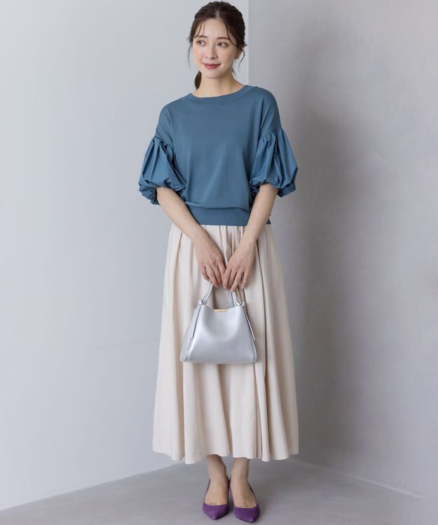 組曲 【レングス調整可能】バウンディングシャーティングスカート アイボリー系