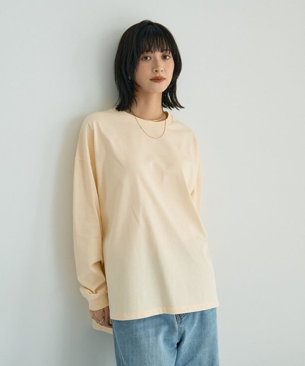 YECCA VECCA コットンルーズプルオーバー Light Yellow