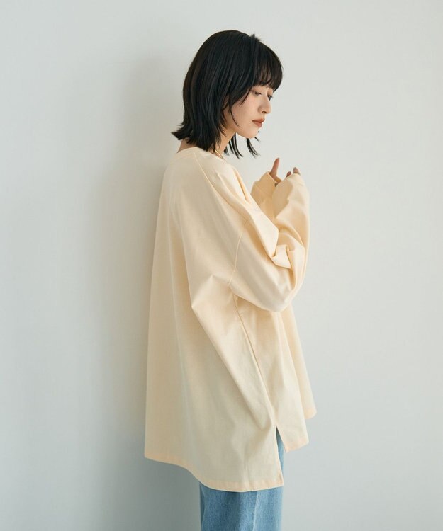 YECCA VECCA コットンルーズプルオーバー Light Yellow