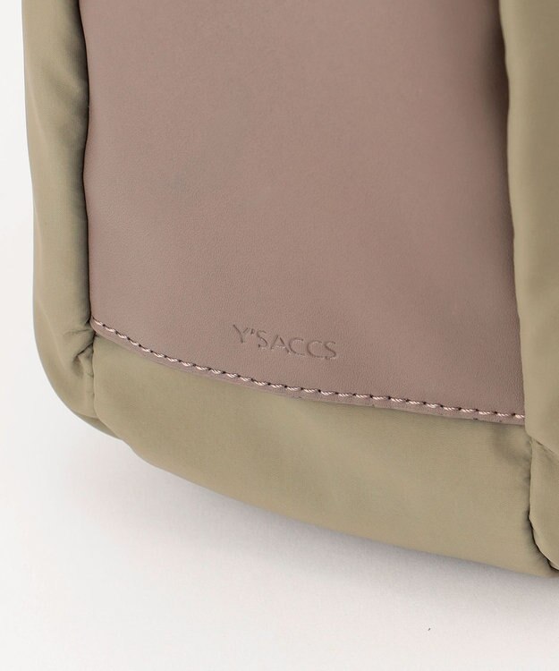 Y'SACCS 【ムック本掲載】【ナイロンタフタ×リサイクルレザー】デイリーショルダー　Sサイズ カーキ