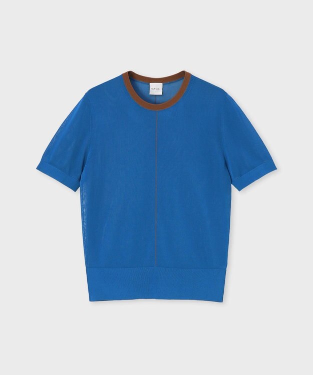 Paul Smith シアーレイヤード 半袖ニット ブルー