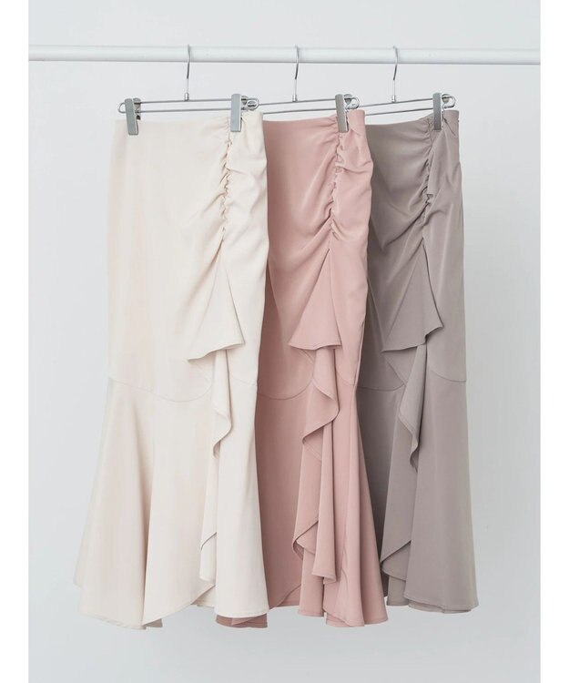 earth music&ecology 切り替えラッフルスカート Ivory