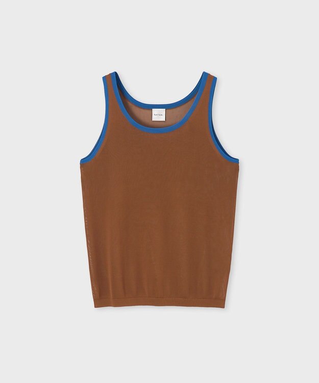 Paul Smith シアーレイヤード 半袖ニット ブルー