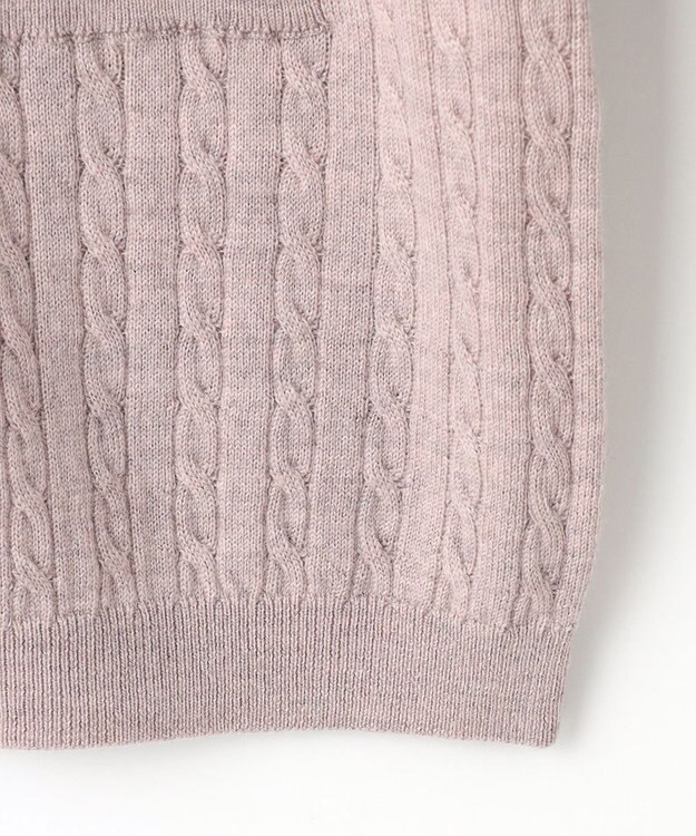 J.PRESS LADIES 【洗える】KNIT BASIC クルーネック カーディガン ベージュ系