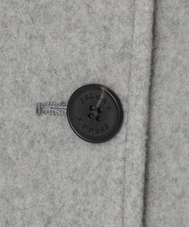 J.PRESS LADIES Jackal 140sソフトメルトン Pコート ライトグレー系