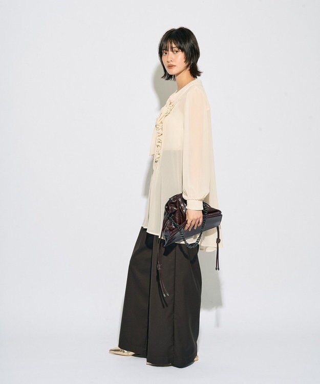 YECCA VECCA 【archive】フリルボウタイブラウス Ivory