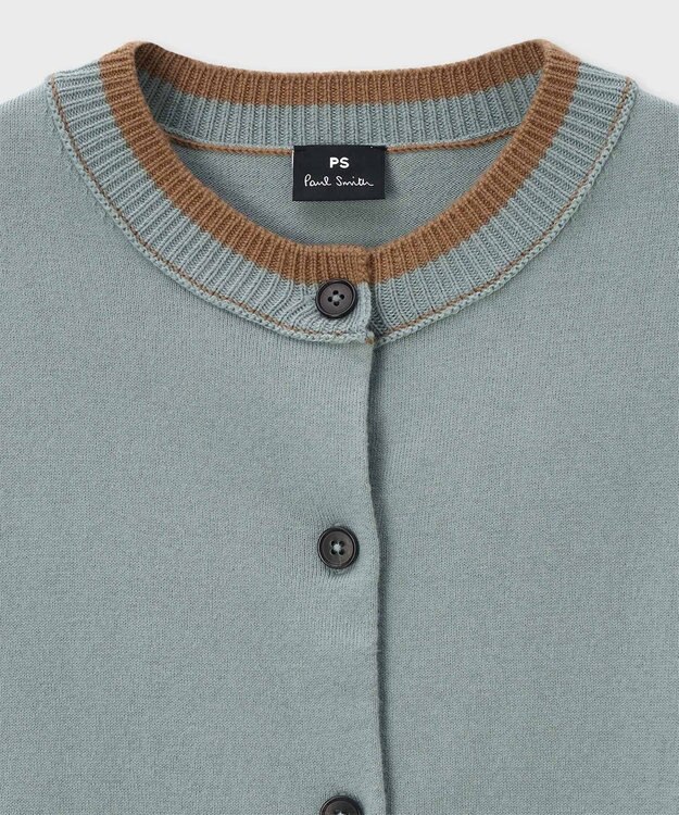 Paul Smith アクセントカラー カーディガン グレイッシュブルー