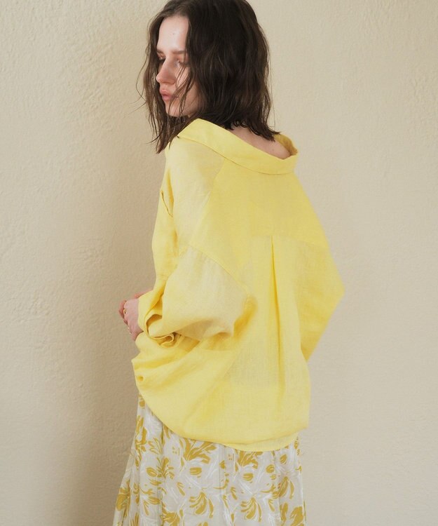 YECCA VECCA 3wayフレンチリネンシャツ Yellow