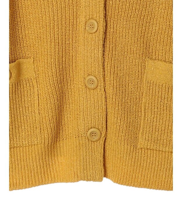 earth music&ecology ブークレーキーネックカーディガン Yellow