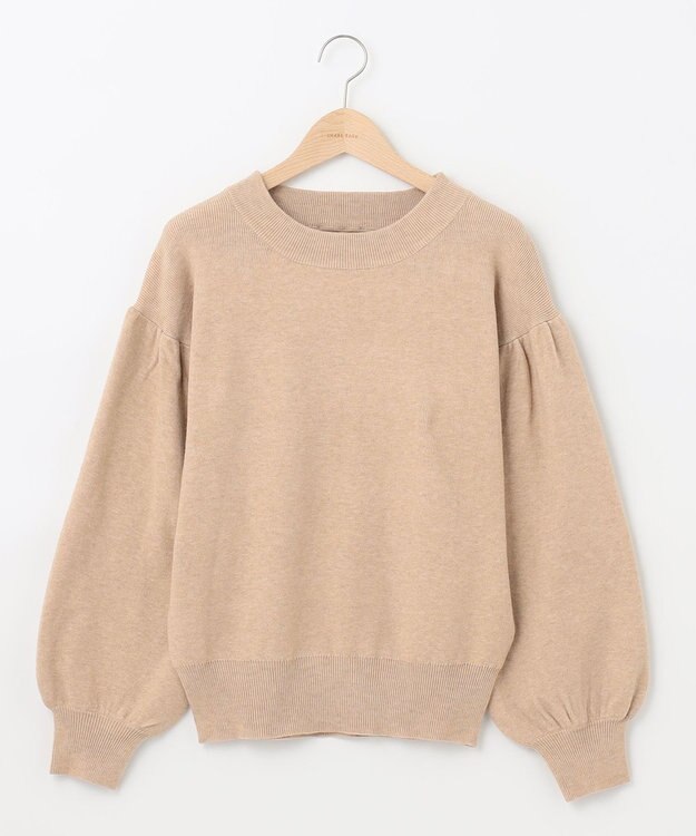 SHARE PARK LADIES ソフトタッチパフスリーブニット グレージュ