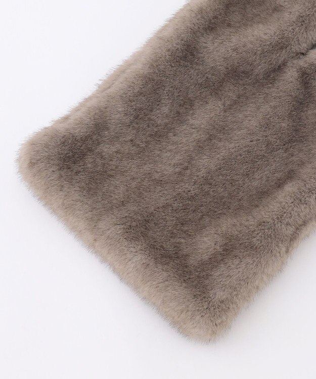 23区 フェイクファー ティペット ブラウン系