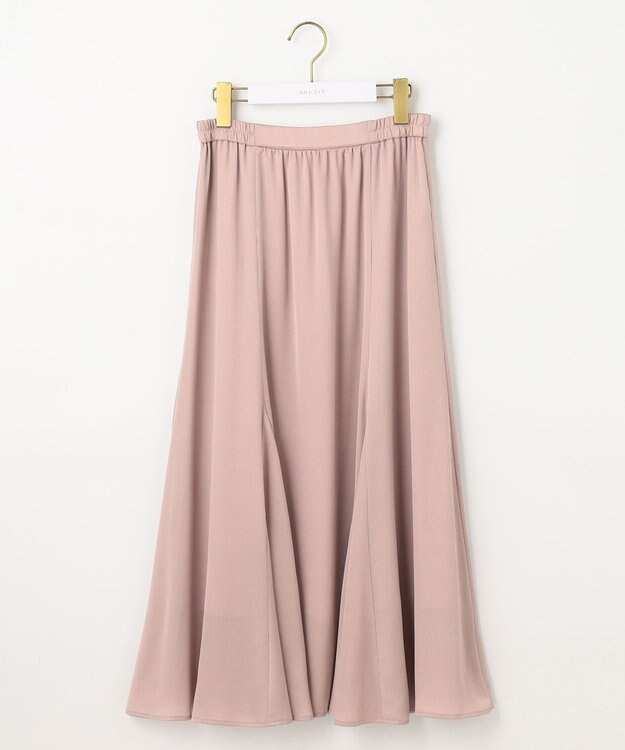 ANY SIS 【撥水】サテンナローフレア スカート ローズグレー