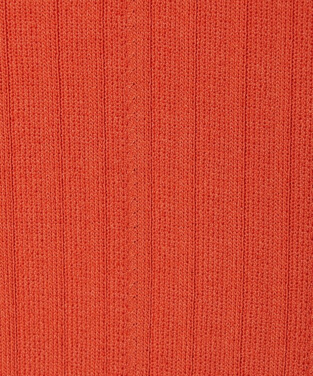 JOSEPH 【洗える】ヴィスコースリブ　ニットポロトップ Sun down