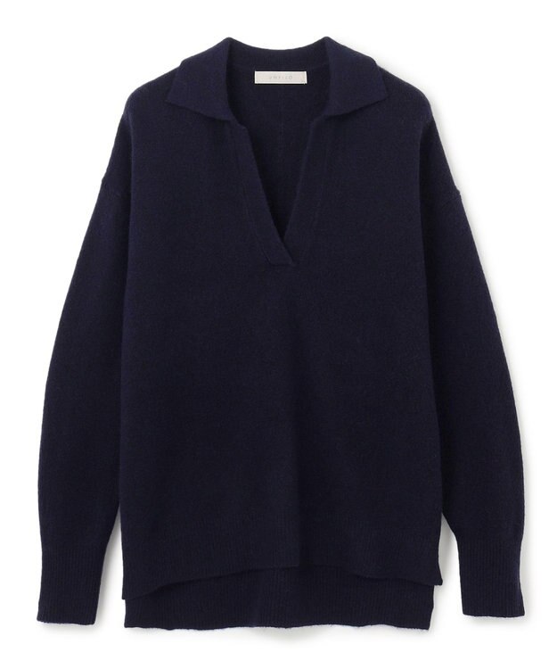 UNFILO ふわふわ スキッパーニット [NEW]ネイビー