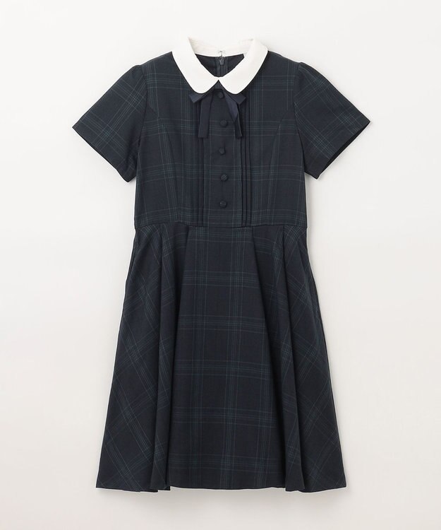 ANY KIDS 【WEB限定/any FAM JUNIOR】半袖 ワンピース ネイビーチェック