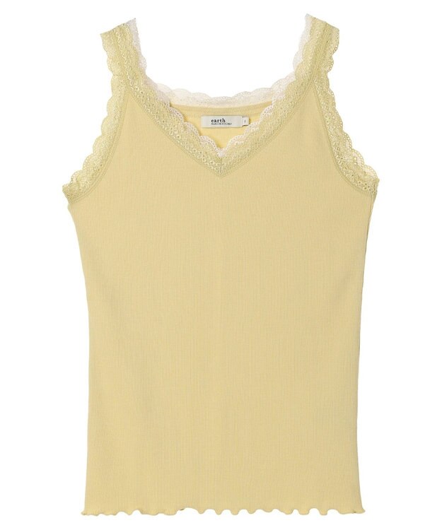 earth music&ecology ダブルレースタンクトップ Yellow