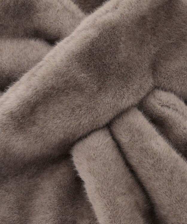 23区 フェイクファー ティペット ブラウン系