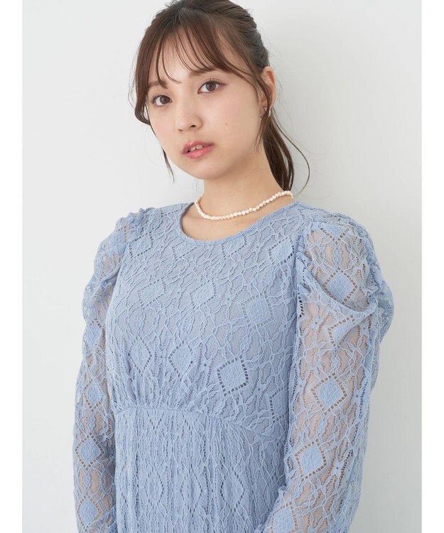 earth music&ecology 総レースワンピース Blue