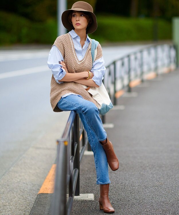 23区 【CLASSY.1月号掲載】CANCLINI ベーシック シャツ サックス