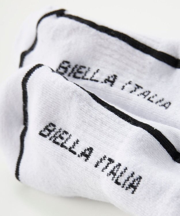 FILA GOLF／marie claire 【FILA GOLF】ライン入りクルーソックス ホワイト