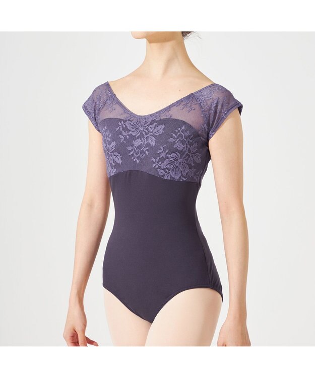 Chacott フレンチスリーブレオタード モーブ