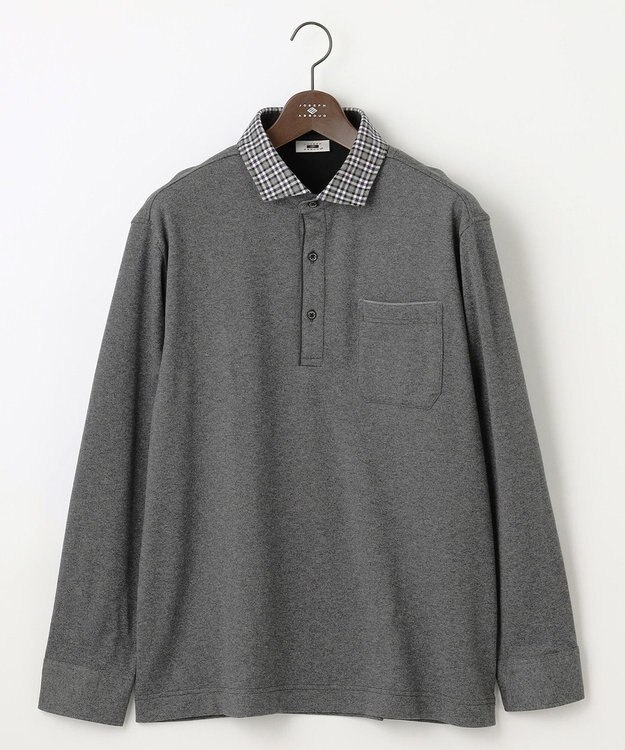 JOSEPH ABBOUD 【キングサイズ・微起毛/ジャパンファブリック】ウィンターダディー ポロシャツ グレー系