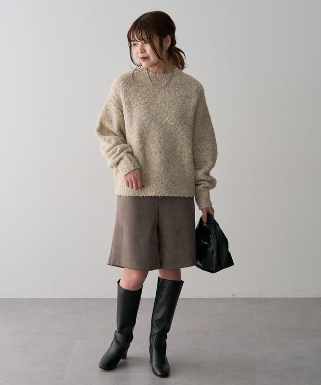 Green Parks ブークレニットプルオーバーⅡ Light Beige