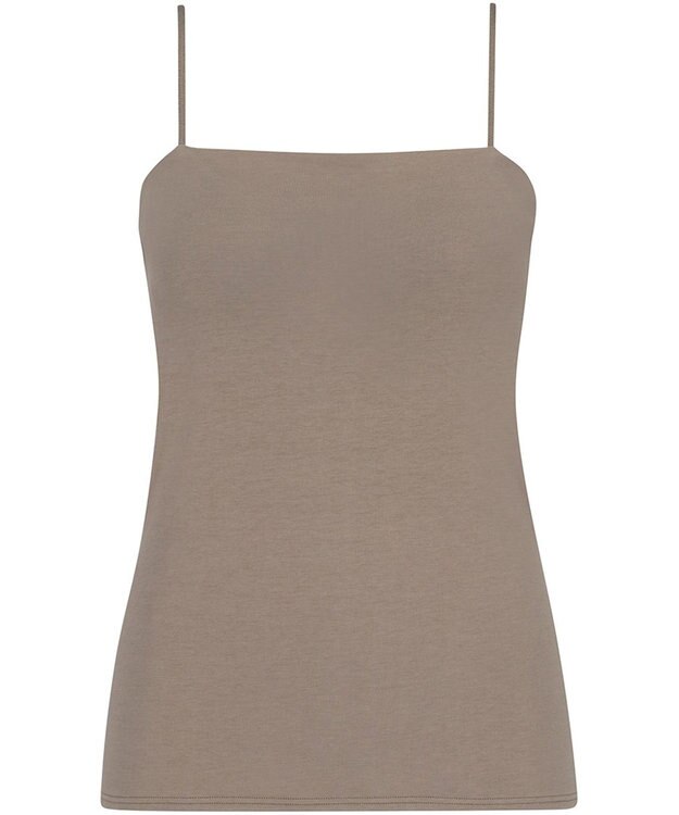 Wing カップ付きキャミソール ラク きれいなバストシルエット 綿混(身生地) 【シンクロブラトップ スリムストラップ】 ブラトップ 春 夏 ET1093 ウイング／ワコール ブラウン