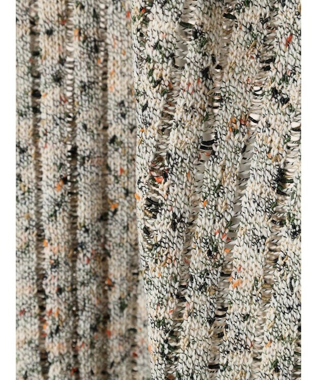 AMERICAN HOLIC カラーネップ透かし編みニットプルオーバー Black