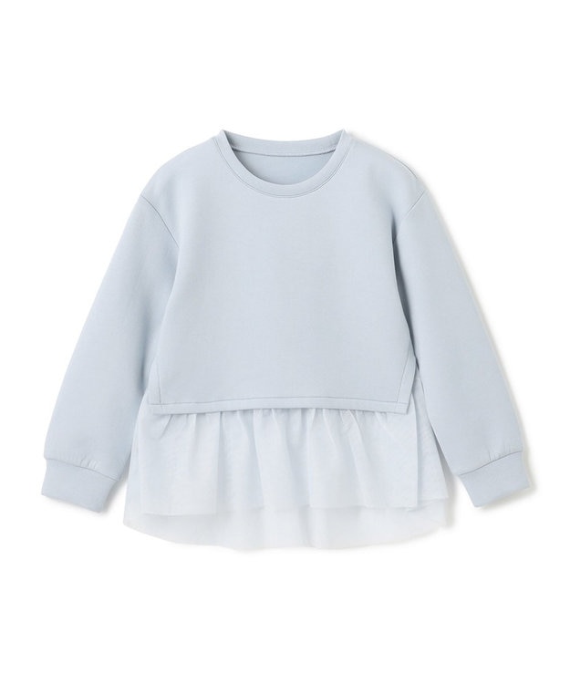 UNFILO 【110-150cm】BEAUTY FORM JERSEY ペプラムスウェット サックス