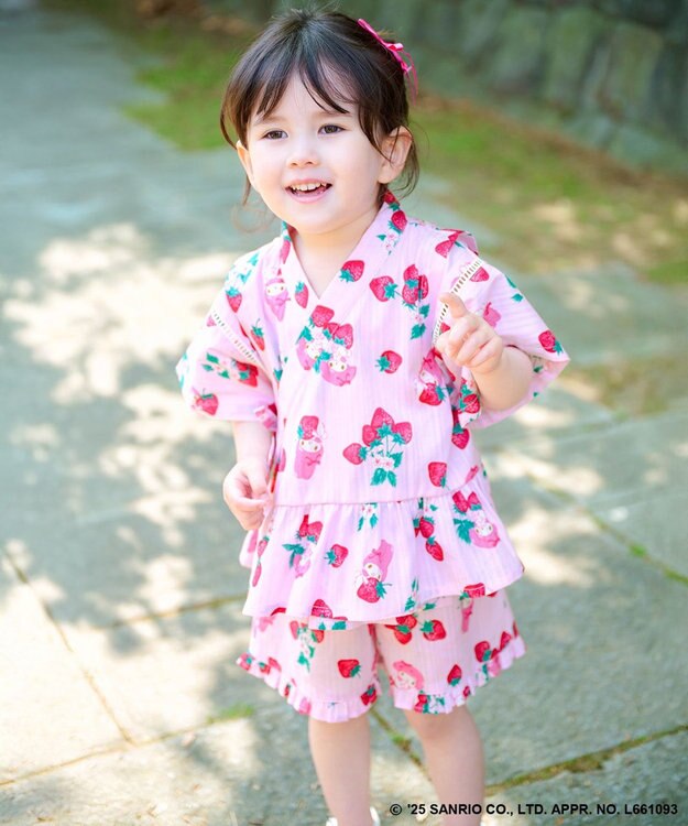 ANY KIDS 【any FAM×サンリオキャラクターズ】2WAY 甚平セット マイメロディ×イチゴ