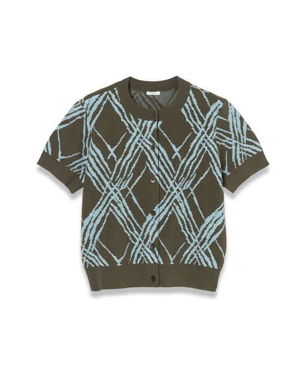 JOSEPH チェックニット　カーディガン Palm Leaf/Chambray