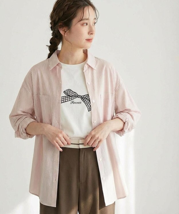 Feroux ストライプ シャツ ベージュ系
